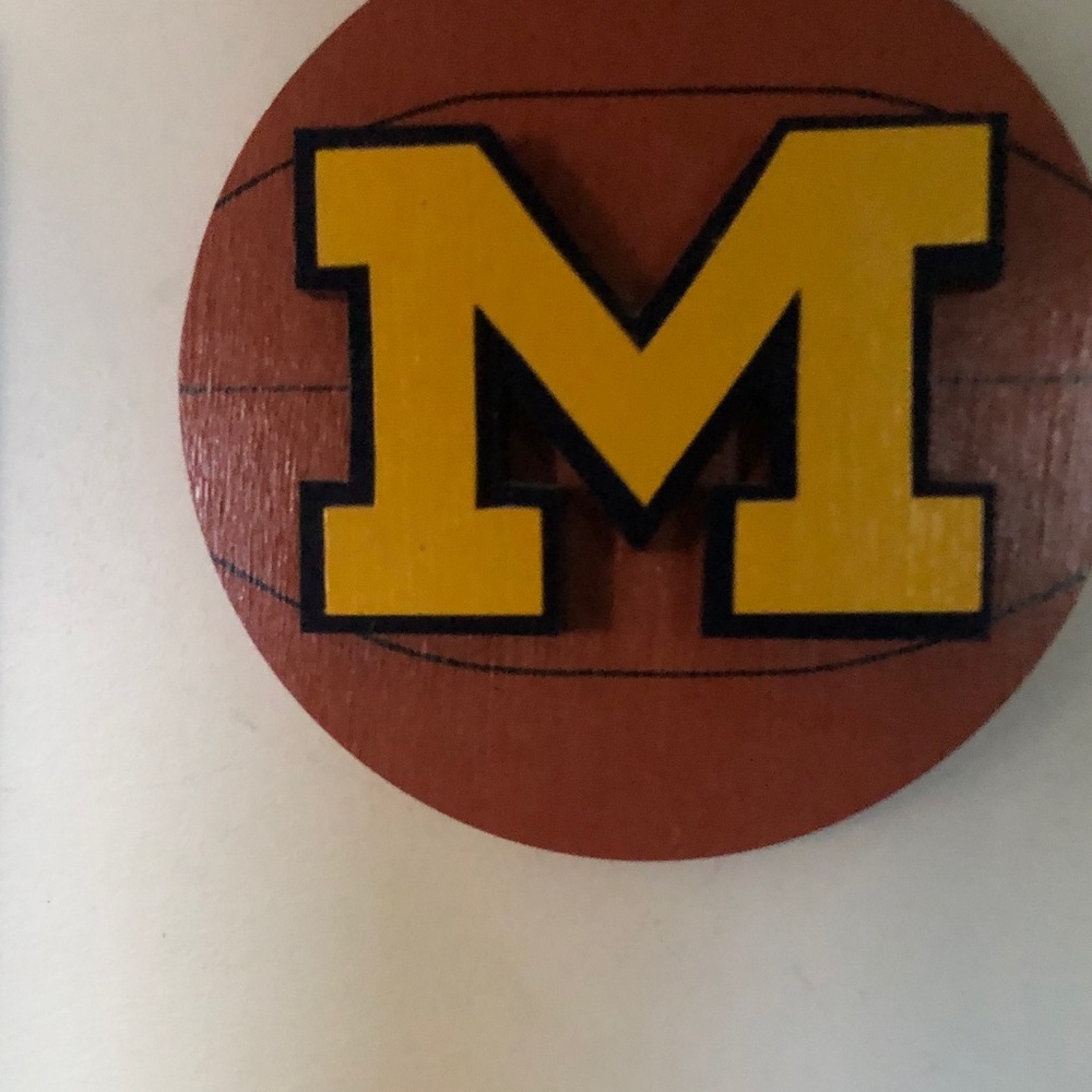 Yellow 'M' Wall Accent - Decorative Home Wall Decor